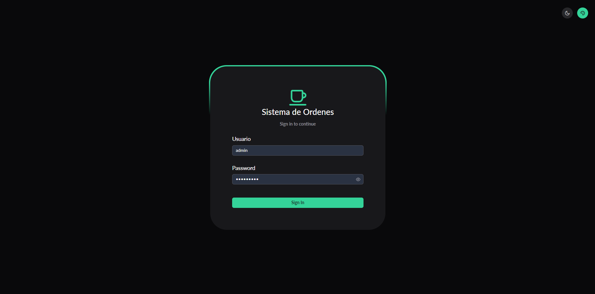 Web admin Cafes
